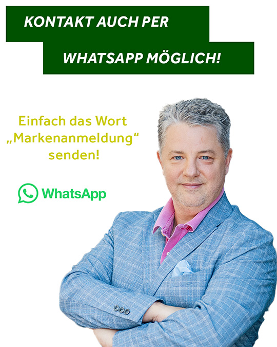 Rehkatsch Rechtsanwälte Markenanmeldungen auch per WhatsApp erreichbar. Einfach das Wort "Markenanmeldung" per WhatsApp senden!