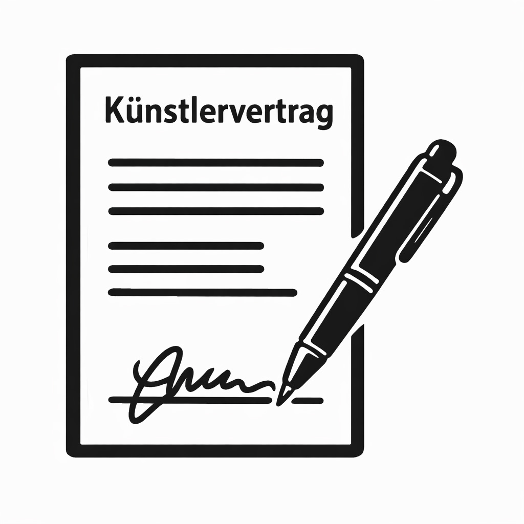 Künstlervertrag unterschreiben