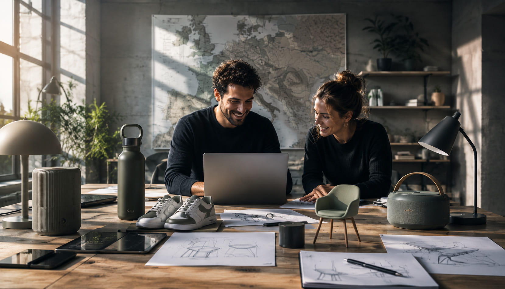 zwei menschen besprechen sich übr ihr Designanmeldung beim EUIPO